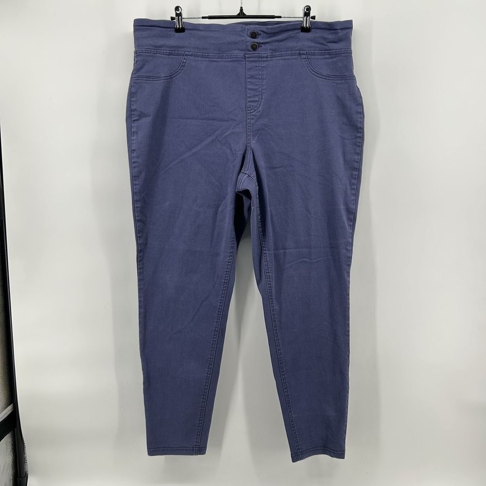Terra & Sky Womens 1X 16W-18W Blue Pull On Stretch Jeggings Skinny Pants‎